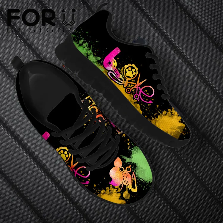 

Женские туфли на плоской платформе FORUDESIGNS, с принтом «Love»