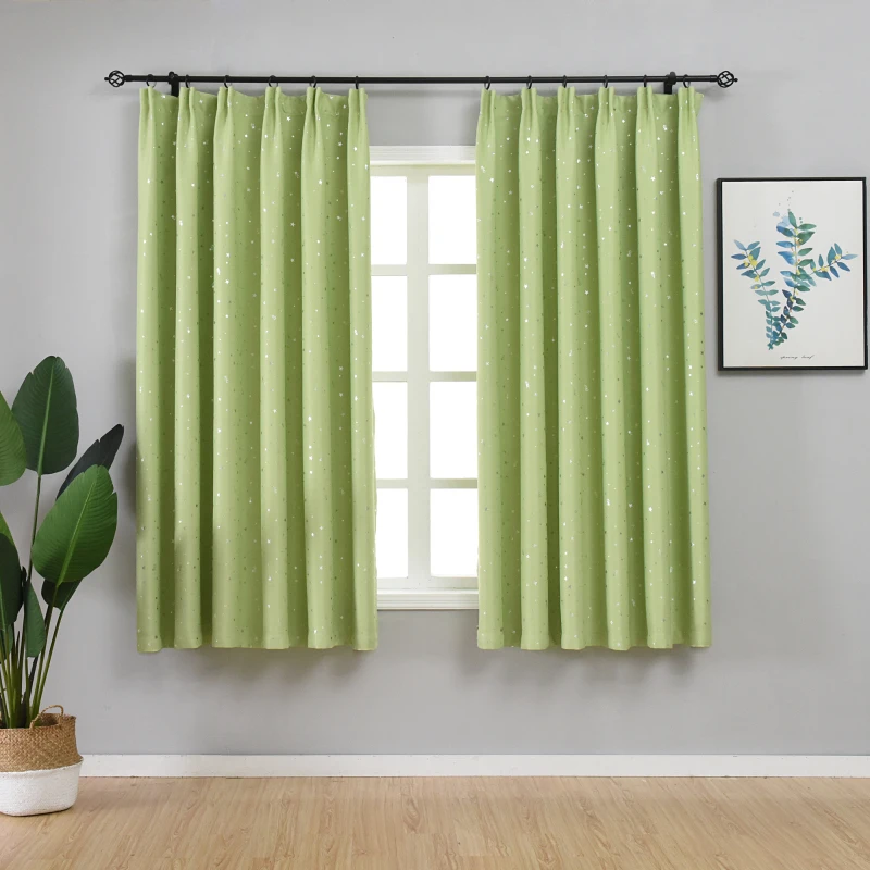 Занавеска со звездами серый мультяшный фотоэлемент для маленького окна