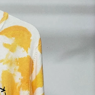 

FOR 2021 Autumn and Winter New Women Smiley Face Tie-dye Knitted Top Women Pullover