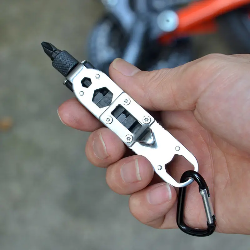 

Multifunctional Mini Magic Screwdriver Screwdriver Outdoor Keychain Bottle Opener Combination Tool Outer Hexagonal Wrench