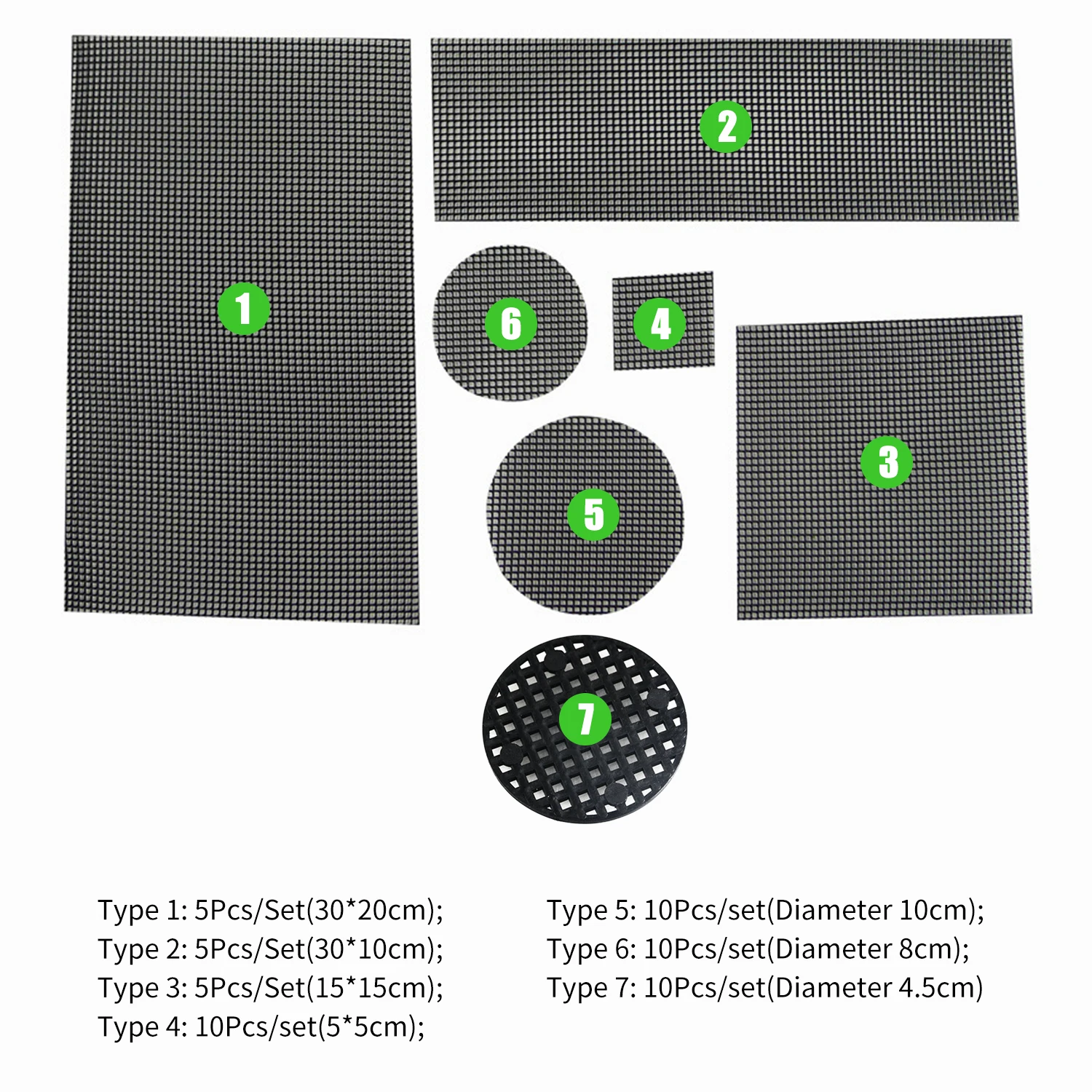 Сетчатая подкладка с отверстиями для цветочных горшков 10 шт.|Цветочные горшки и