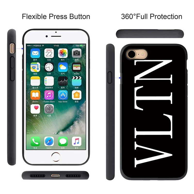 Популярный итальянский бренд VLTN чехол для телефона samsung Galaxy A3 A5 A6 Plus A8 A9 J7 A2 CORE J4