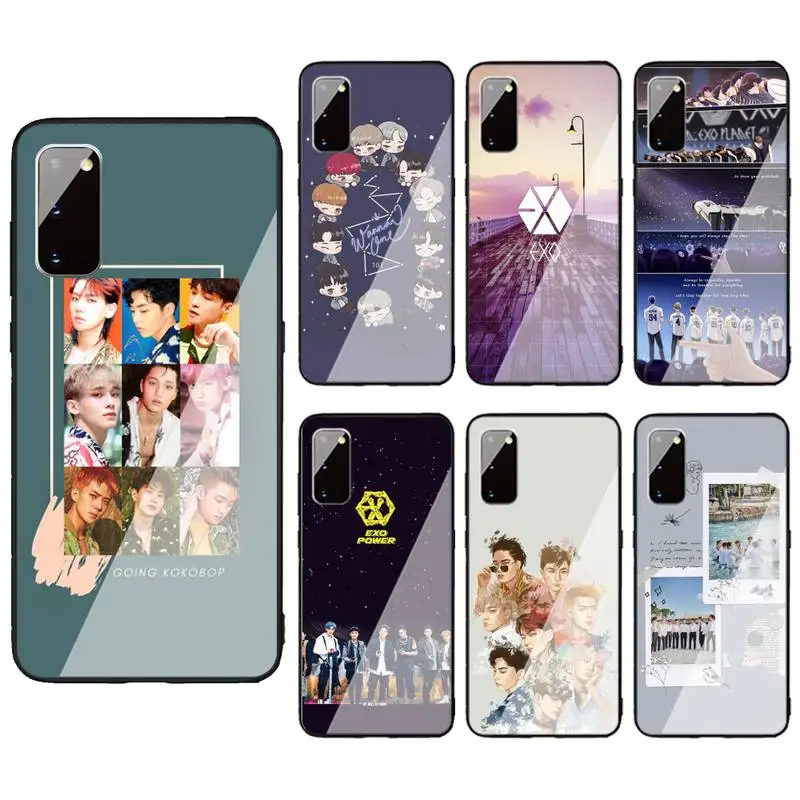 Чехол EXO для телефона мужчин закаленное стекло Samsung Note 8 9 10 Pro A7 2018 крышки S 6 7edge 10e