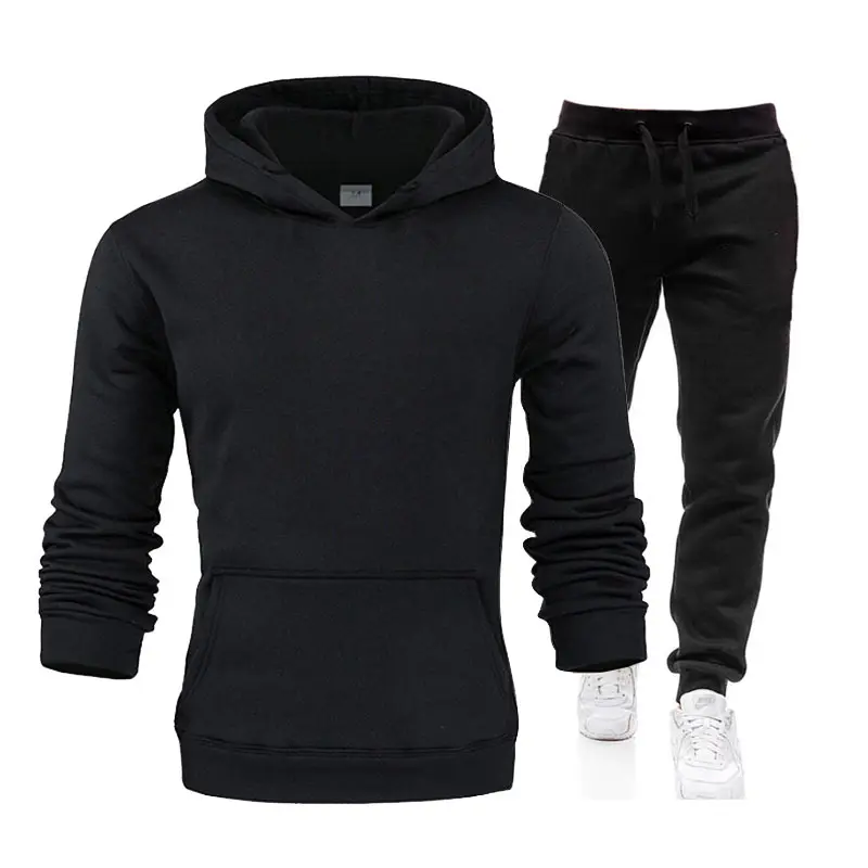 Костюм спортивный мужской из 2 предметов толстая повседневная кофта с капюшоном