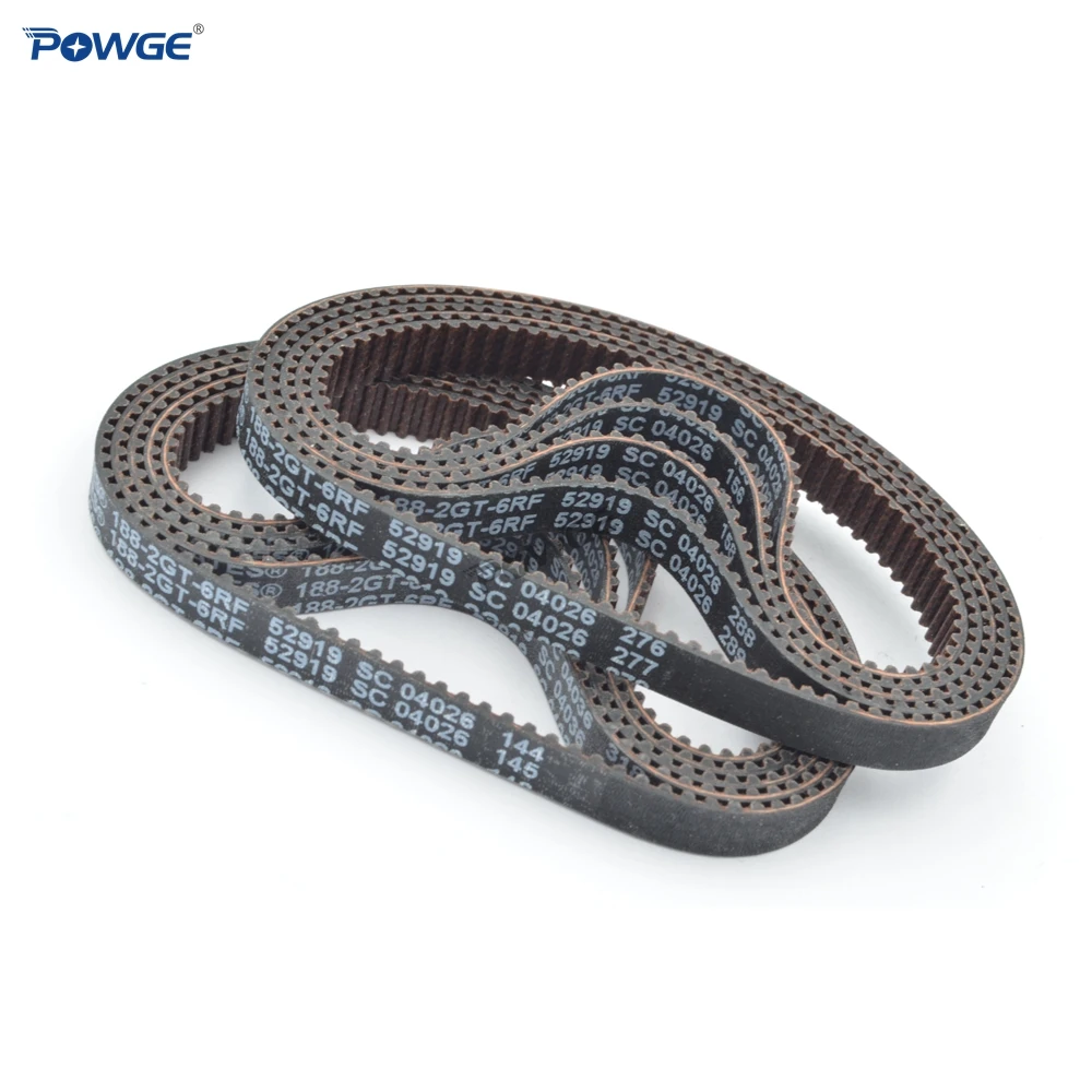 POWGE 2M 2MGT 2GT синхронные ременные ворота 188 длина шаг ширина 6/9/15 мм зубья 94 GT2 Ремень