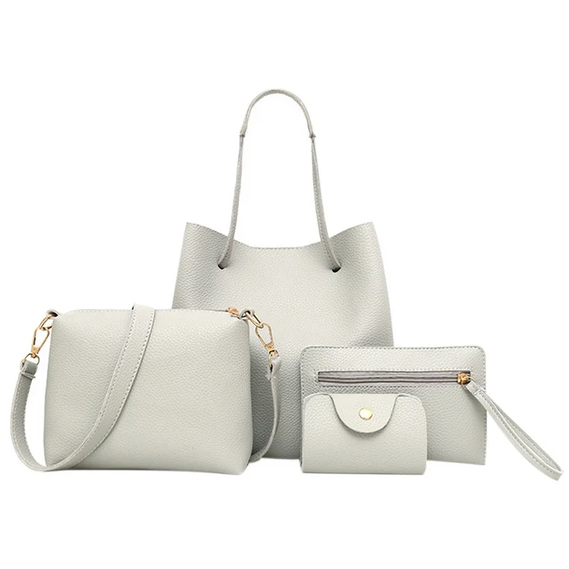 4 шт./компл. сумки для модных женщин на плечо сумка набор кисточек через