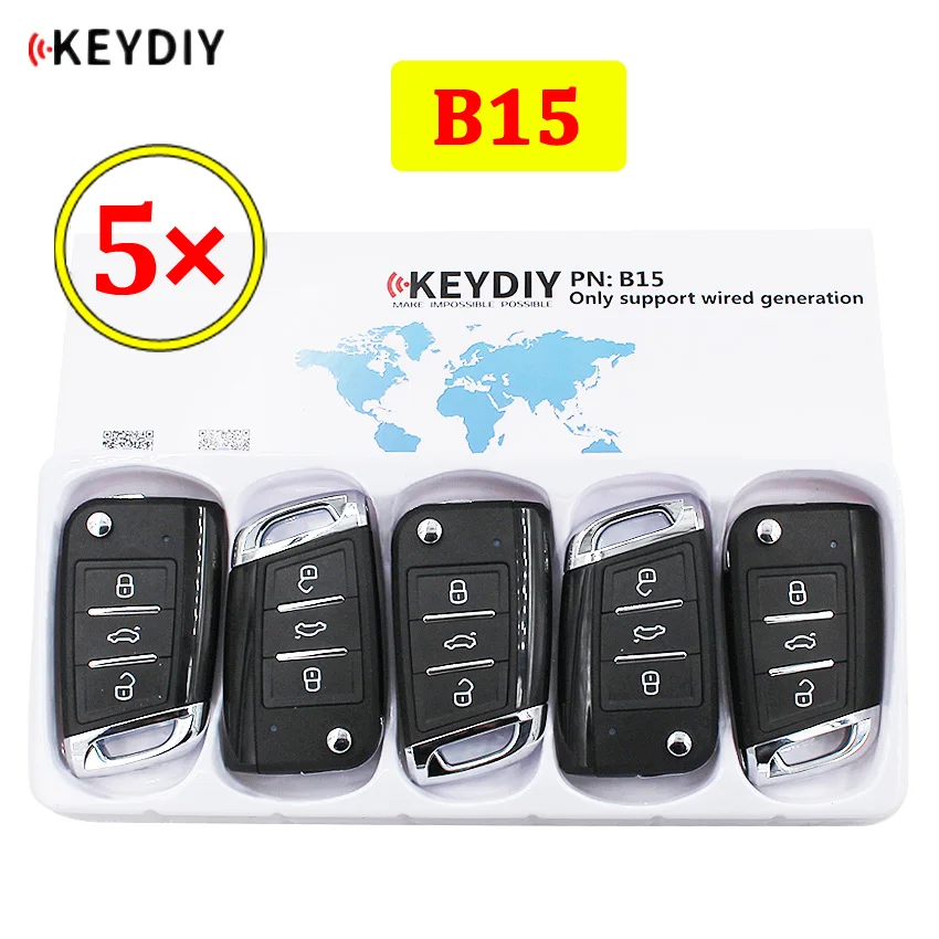 5 шт./лот KEYDIY B серии B15 3 кнопки Универсальный KD пульт дистанционного управления