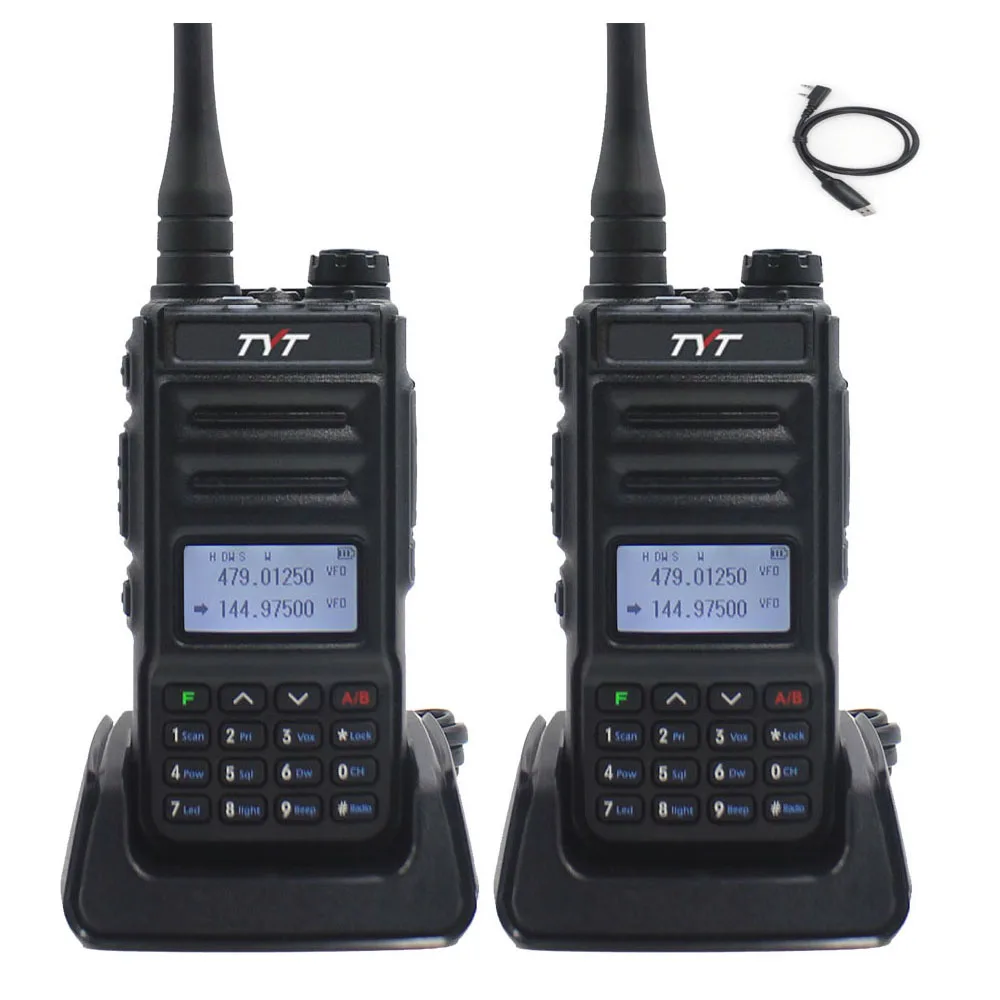 

2PCS TYT TH-UV88 Talkie Walkie tyt dual band VOX Scrambler FM radio 136-174MHz & 400-480MHz UHF/VHF portable two way radio