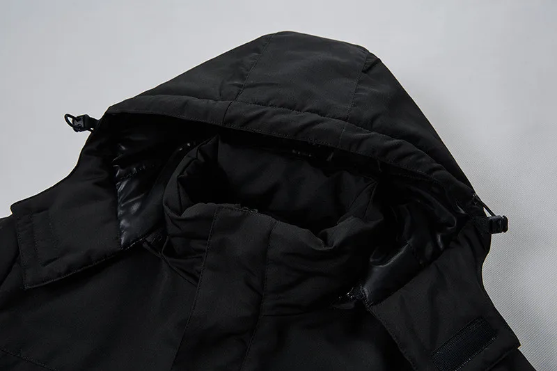 Зимняя куртка для мужчин парки пальто с толстым и теплым меховым капюшоном