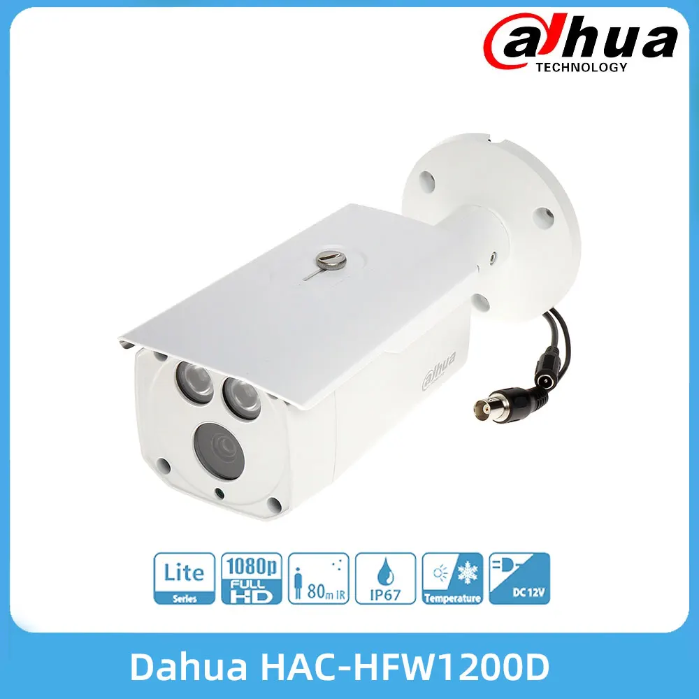 

Цилиндрическая ИК-камера Dahua HAC-HFW1200D 2 МП HDCVI CVI/CVBS/AHD/TVI, макс. переключаемая, длина 80 м, IP67 3,6, 6, 8 мм, фиксированный объектив