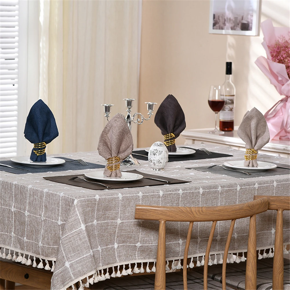 

12PCS/Metal six beads chain gold and silver napkin ring table top decoration for family gatherings, receptions, hotel festivals