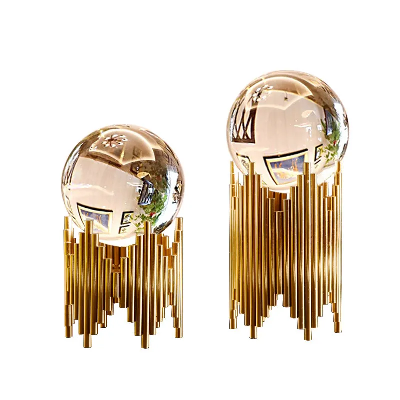 

Creative Crystal Ball Wine Cabinet Decoration Model Home Modern Light New Luxury Decoration Chinese Room Office Metal Love
