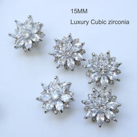 5pclot diy luxury crystal buttons cubic zirconia button for coat shirts decorative cz sewing buttons for cashmere knit cardigan