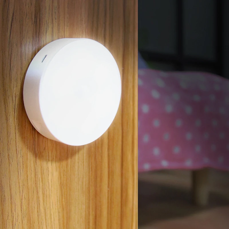 

Светодиодный ночник с датчиком движения, перезаряжаемая по USB настенная лампа для спальни, лестницы, Интеллектуальный светильник с датчико...