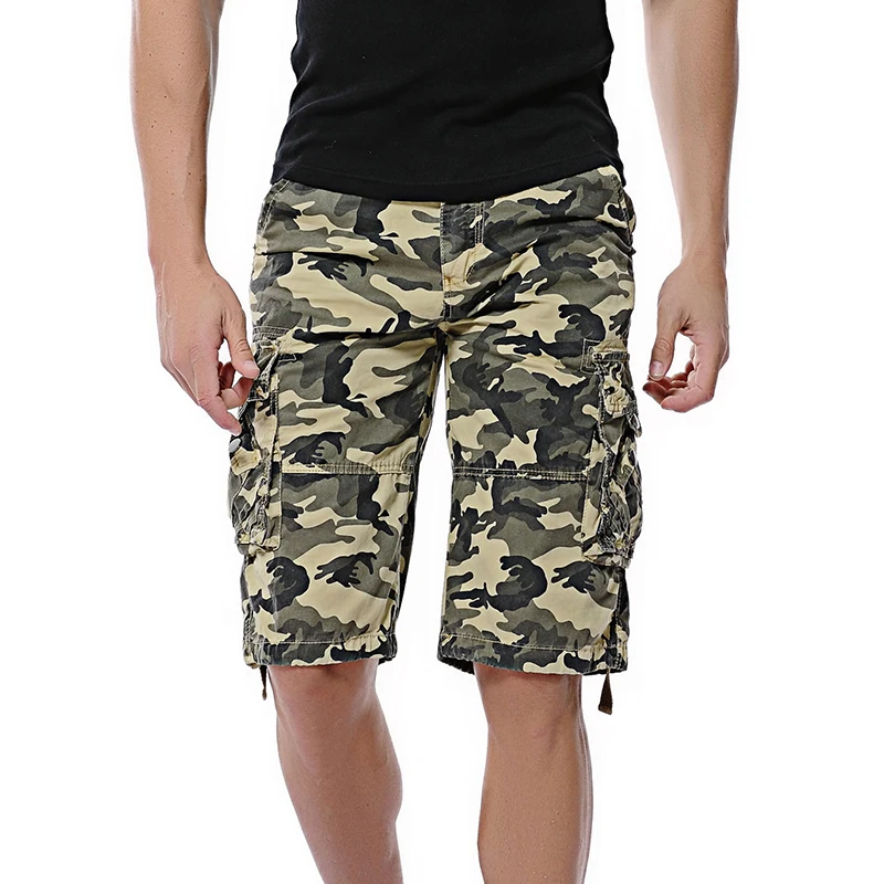 

Cargo Shorts Men 2022 Summer Cotton Casual Men Camouflage Short Pants Brand Clothing Comfortable Camo Man short trousers 29 -40