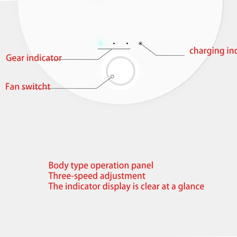 

K3NB USB Desk Fan Fordable Table Fan 100 Rotation 3 Speeds Strong Airflow 2000mAh Battery Quiet Operation for Home Office