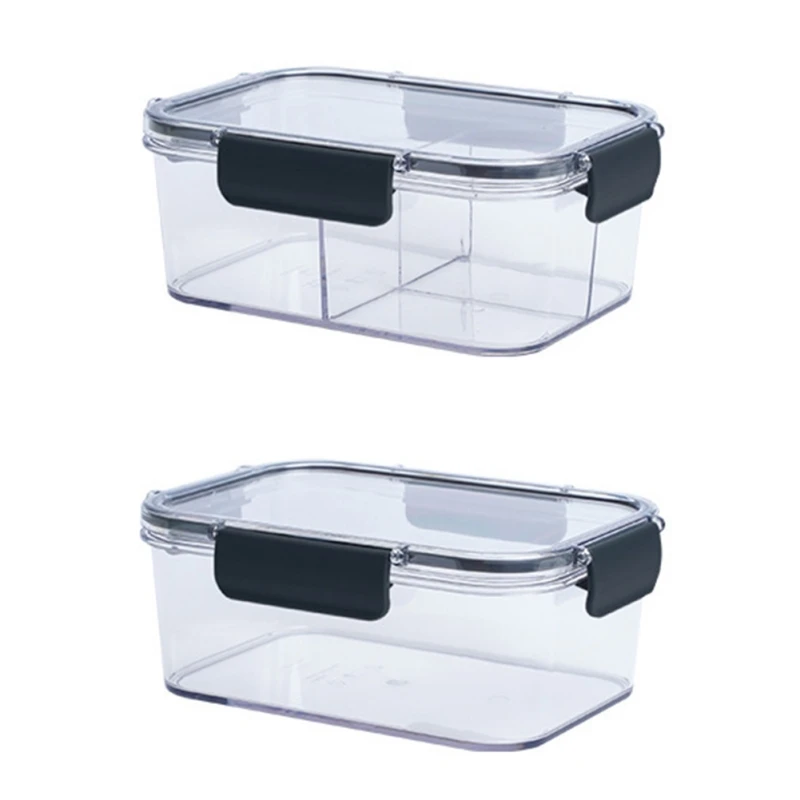 

1100ML Compartment Refrigerator Storage Box Kitchen Storage Box Seasoning Storage Boxes