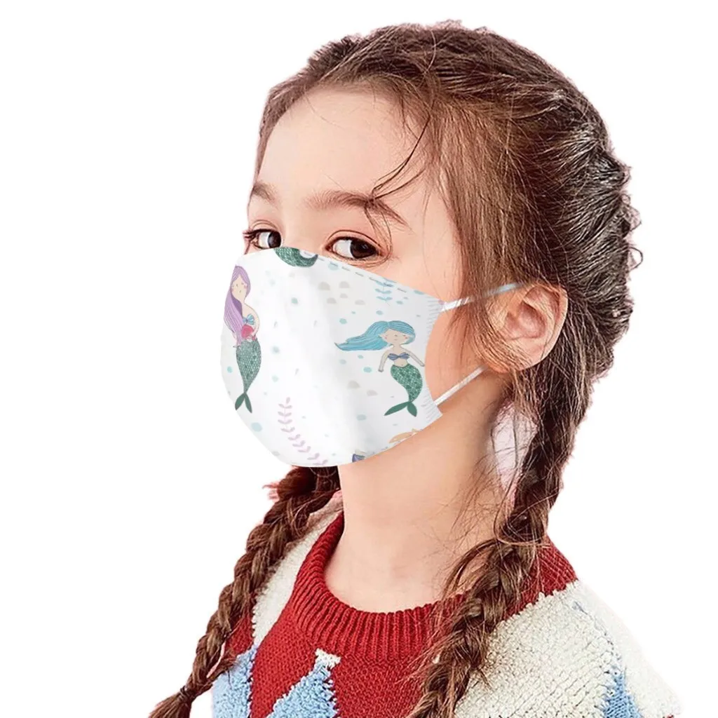 

Kids Children's Mask Cartoon Disposable Face Mask 3Ply Ear Loop Mask To School Face Shield Soft Mascarillas Masque