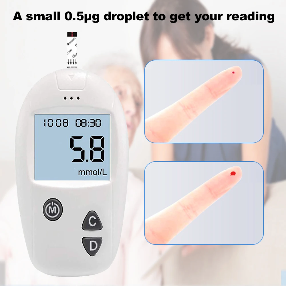 Набор для определения уровня сахара в крови комплект измерения глюкозы с 50