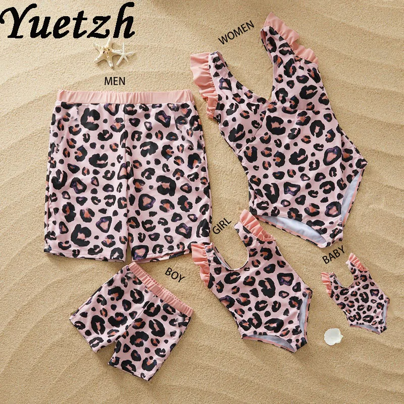 Новые Семейные женские купальники слитный купальник для девочек детская одежда