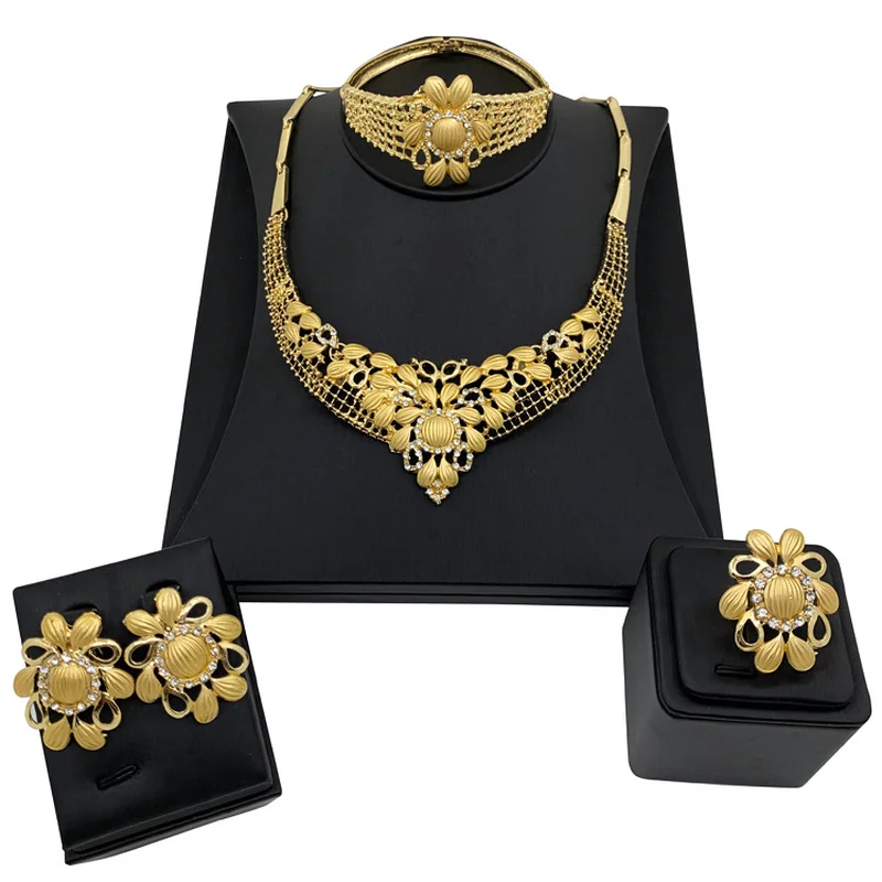 Happy Hydrangea модные ювелирные изделия африканские Ювелирные наборы ожерелье серьги