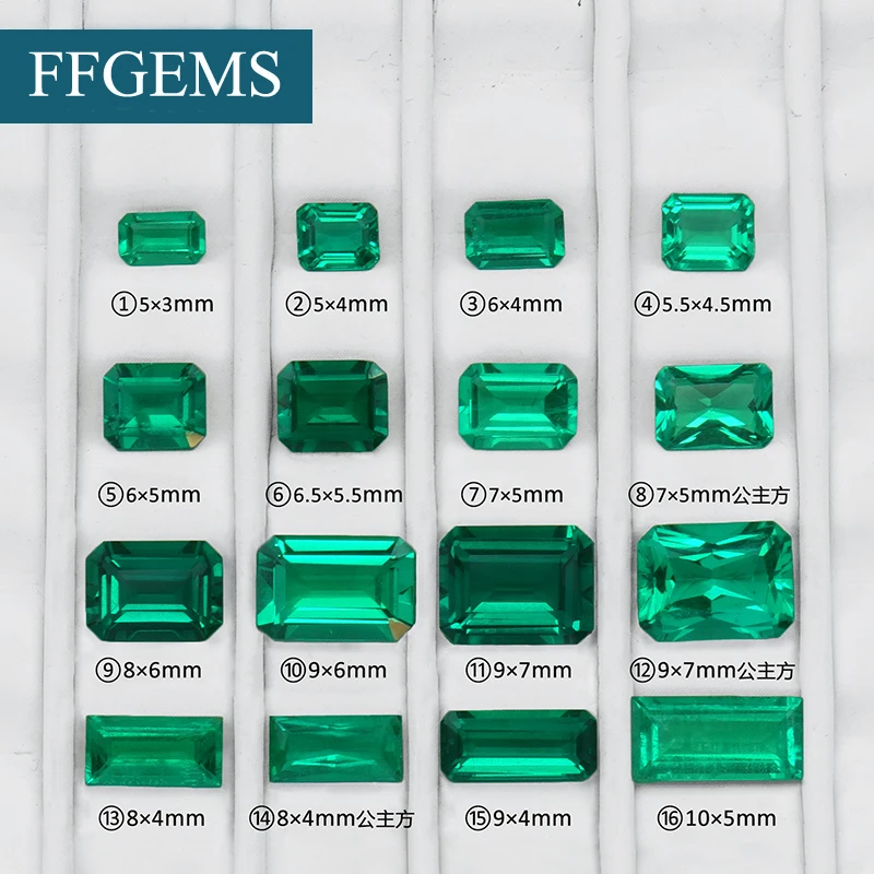 Женское кольцо с изумрудом VVS CCE, зеленое свободное кольцо с крупной прямоугольной огранкой, 1 шт.