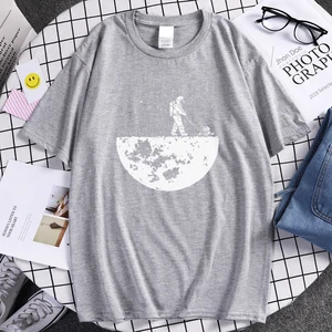 Мужская хлопковая футболка Development The Moon, брендовая футболка для фитнеса в стиле Харадзюку, лето 2019