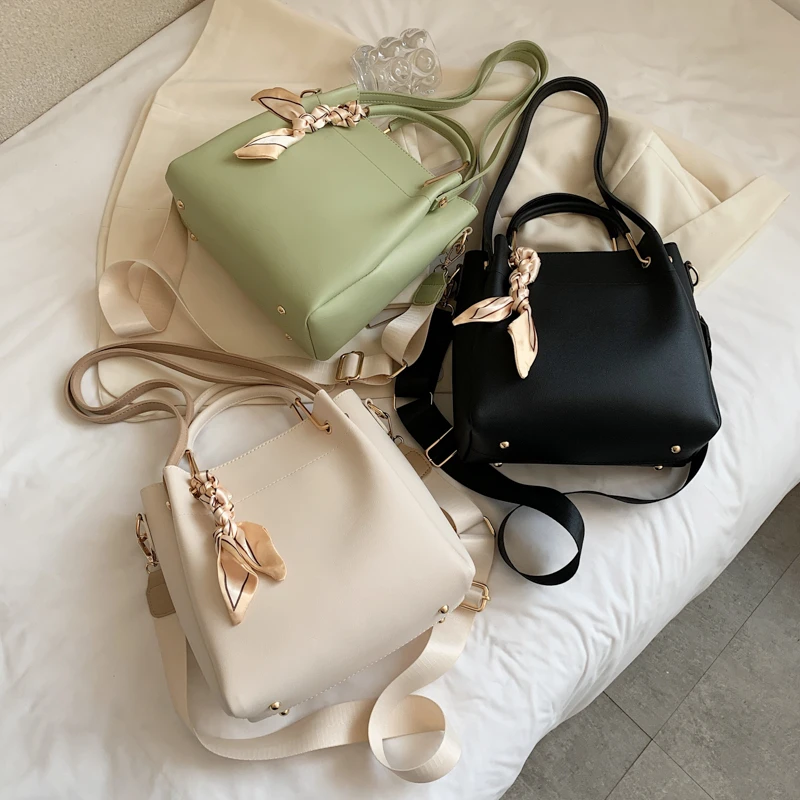 Шелковый шарф маленькая сумка через плечо из искусственной кожи для женщин 2021