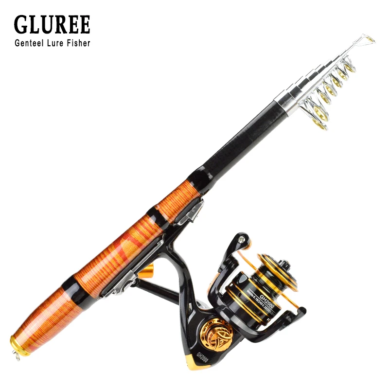 99% углеродная портативная телескопическая мини удочка GLUREE 1 2 м/1 5 8 м/2 М