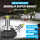 Светодиодные фары Carlitek 360 H7 4300K 25000LM CSP чипы 9012 3000K HIR2 лампы H1 HB3 HB4 H8 H9 H11 9005 9006 6000K дальний и ближний свет