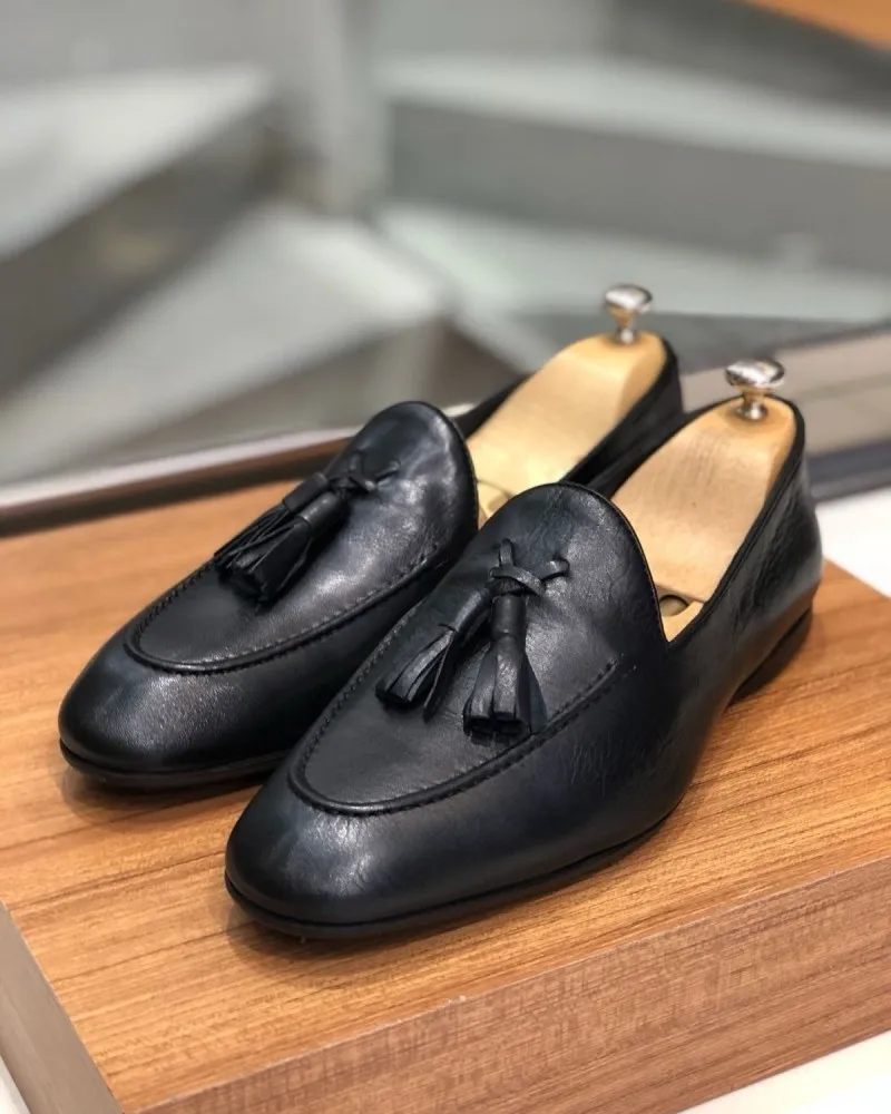 

New Fashion High Quality Men's Luxury Shoes Pu Leather Fringe Loafers Shoes Casual Shoes for Men Zapatos De Hombre HG309