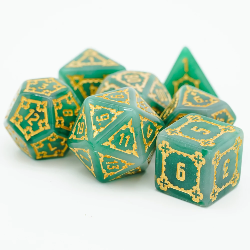 7 шт. 25 мм гигантские игральные кости DND набор многогранных кубиков в кожаном