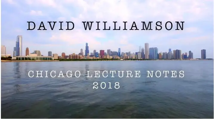 

David Williamson Chicago Lecture Notes 2018 -Magic tricks