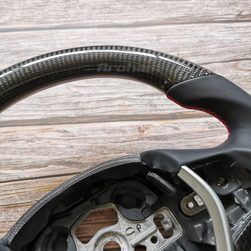 Дешево Углеродное волокно Руль кожаный руль модификации и изготовления на заказ для Bmw F20 2014 2015 2016 2017 2018 2019 2020