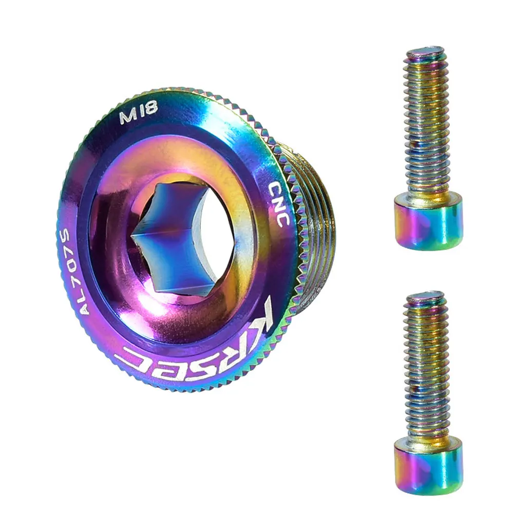 

M15/M18/M20 Bicycle Crank Screws Crank Arm Fixing Bolt with Aluminum Alloy Cover Cap for Shimano FSA Prowheel