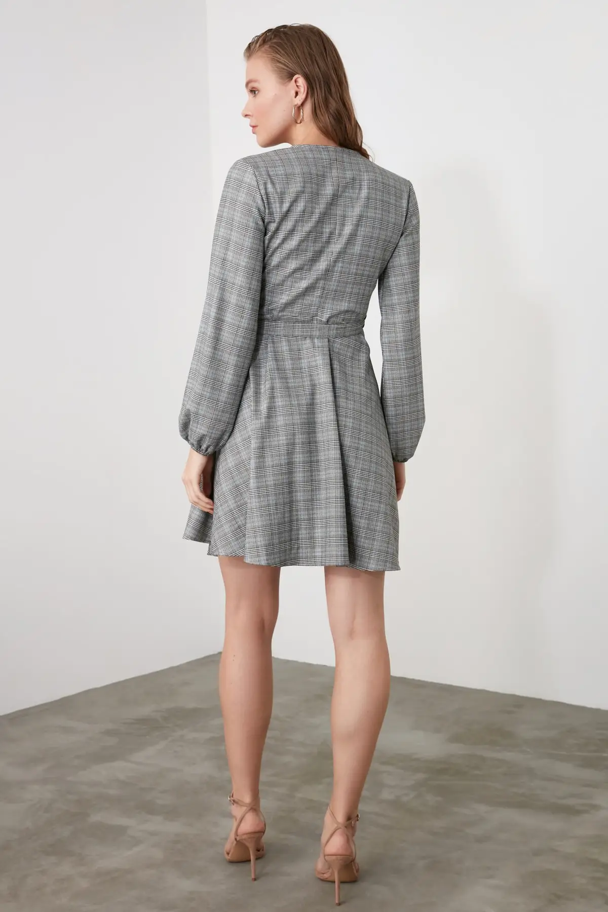 

Trendyol Plaid Double Breasted Dress TWOAW21EL0316