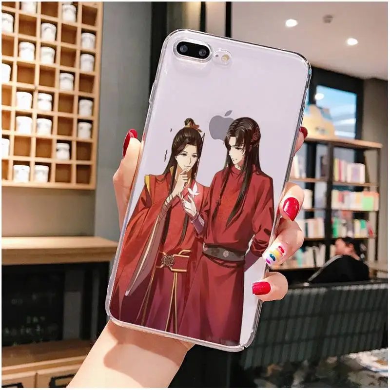 

Tian guan ci fu Phone Case For iPhone X XS MAX 6 6s 7 7plus 8 8Plus 5 5S SE 2020 XR 11 11pro max Clear funda Cover