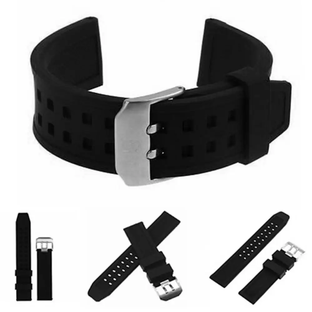 

Silicone Black Wrist Watch Band Bracelet Strap Belt 23mm Replacements for Luminox watch band Wearable Smart Accessories