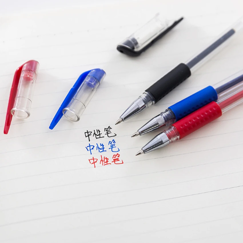 

3pcs/lot 0.5mm Ordinary Classic Signature Pen Mark Pen For School And Office Writing Supply Stationery Canetas 3 Color