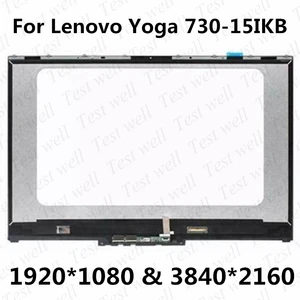original 15 6fhd or uhd lcd touch digitizer with frame assembly for lenovo yoga 730 15 yoga 730 15ikb 81cu yoga 730 15iwl 81js free global shipping