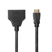 new arrival cable splitter cable 1 male to dual hdmi compatible 2 female y splitter adapter in hd led lcd tv 30cm