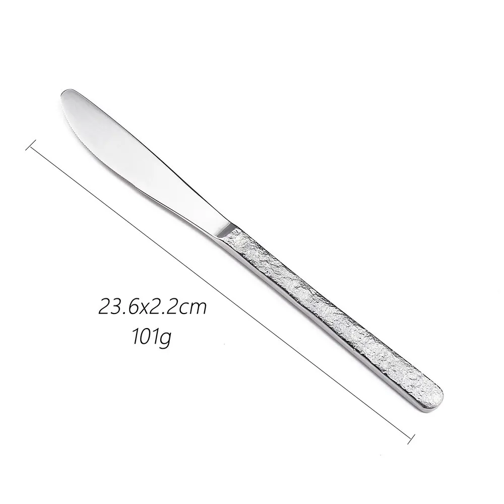 

Creative Stone Western Tableware 304 Stainless Steel Light Steak Cutlery Sanded Marble Cutlery Four-Piece Set