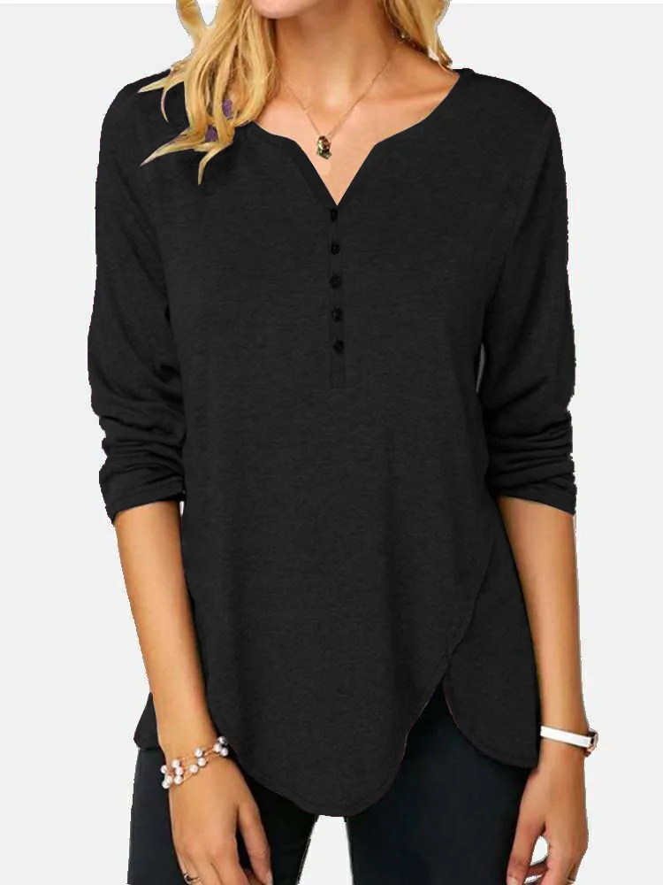 

Женские Элегантные свободные футболки, свободный цвет, длинные рукава, большой размер, женская футболка 2020