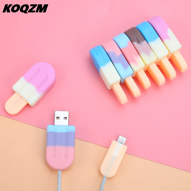 Силиконовый мини-органайзер для кабеля в виде мороженого протектор Iphone