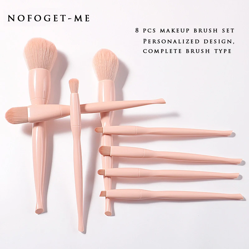 Профессиональные кисти для макияжа из натуральных волос набор 8 кистей + сумка