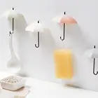 Креативный настенный крючок в форме зонтика, 3 шт.компл., красочная вешалка для ключей, держатель для одежды, аксессуары для ванной комнаты шкаф-органайзер для кухни