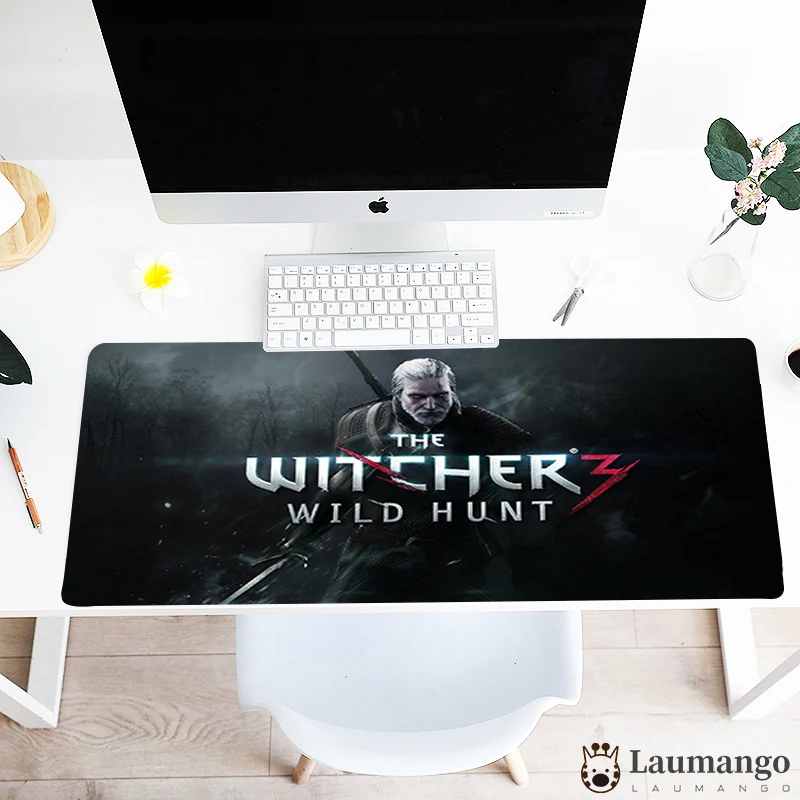 

Witcherss Anime large size mouse pad XL waterproof soft rubber game mousepad computer keyboard table mat gaming setup mousemat