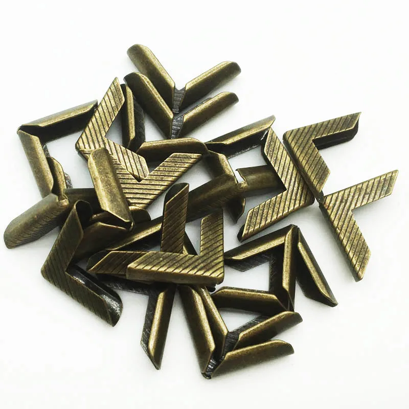 

50 шт./лот 16x16x5 мм бронзовые металлические книжные углы для фотоальбомов, меню, папки, «сделай сам», скрапбукинг, Декор, угловые протекторы WD0292