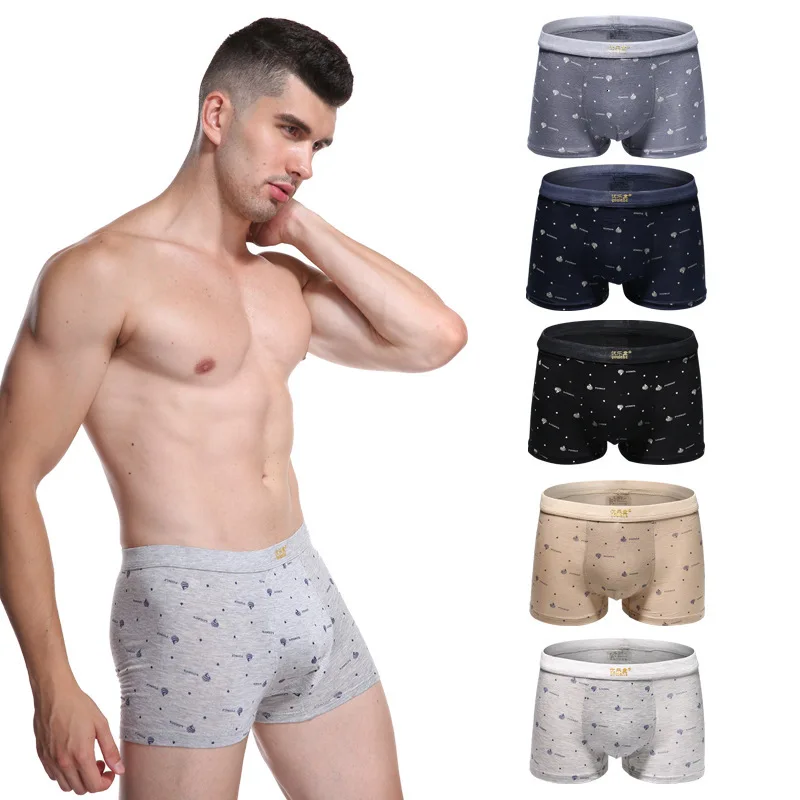 

Men's Comfortable Breathable Printed Panties Small Letter Modal Casual Men's Boxer Man Boxers Homme Comfortable Underpant