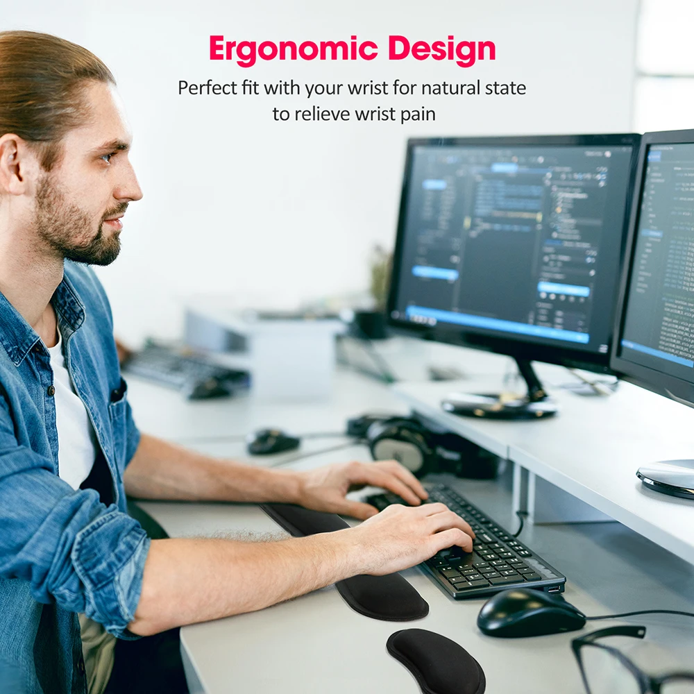 Механическая клавиатура VicTsing для ухода за руками удобная эргономичная мыши с